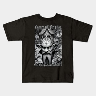 Gnomes Of The Night...After Dark Garden Oasis Mischief (Version 6) Kids T-Shirt